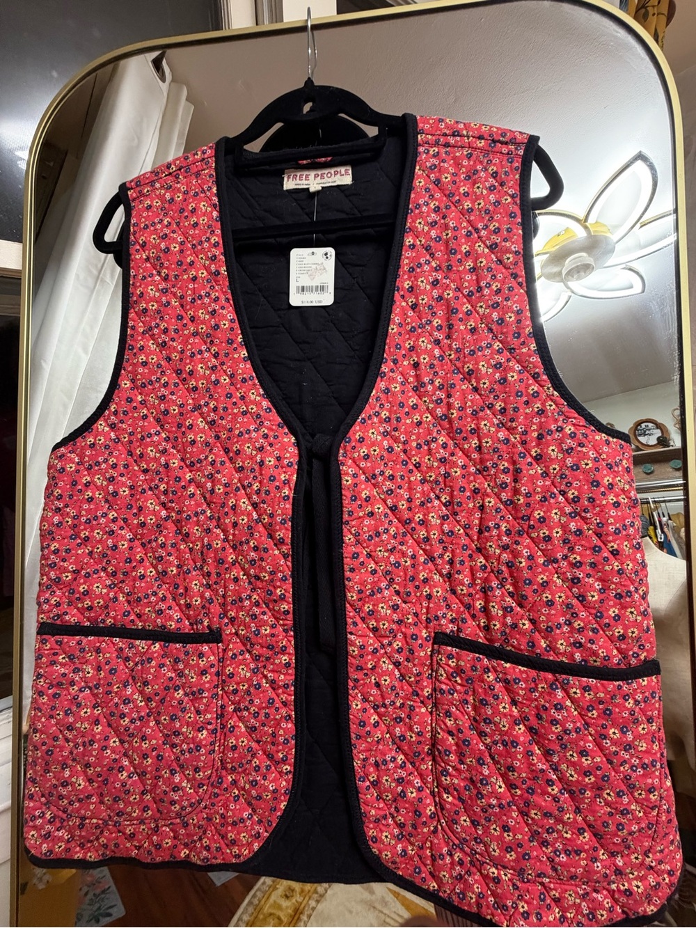 Free People NWT classic quilted vest